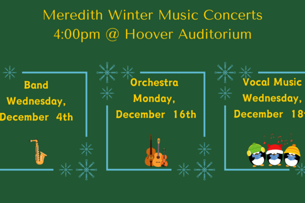 Meredith Winter Concerts in December